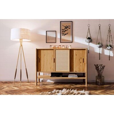 Fun Möbel Kommode Schrank SAGA Eiche massiv 142x101x46 cm Fun Möbel Kommode Schrank SAGA Eiche massiv 142x101x46 cm