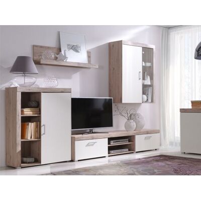 Fun Moebel Wohnwand Schrankwand 4 tlg. YORK Sanremo-Creme mit LED-Beleuchtung Fun Moebel Wohnwand Schrankwand 4 tlg. YORK Sanremo-Creme mit LED-Beleuchtung