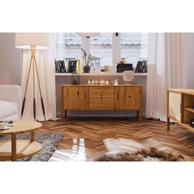 Fun Möbel Kommode Schrank SAGA Eiche massiv 142x64x46 cm Fun Möbel Kommode Schrank SAGA Eiche massiv 142x64x46 cm