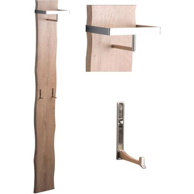 Fun Moebel Garderobe ADAM 25x190x20 cm inkl. 2 Haken Baumkante Dekor Eiche Fun Moebel Garderobe ADAM 25x190x20 cm inkl. 2 Haken Baumkante Dekor Eiche