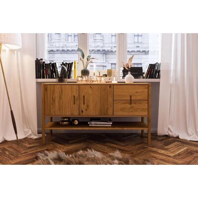 Fun Möbel Kommode Schrank SAGA Eiche massiv 142x81x46 cm Fun Möbel Kommode Schrank SAGA Eiche massiv 142x81x46 cm