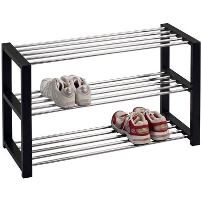 Fun Moebel Schuhregal Schuhbank Regal - Run - Dekor Schwarz 80 x 50 cm Fun Moebel Schuhregal Schuhbank Regal - Run - Dekor Schwarz 80 x 50 cm