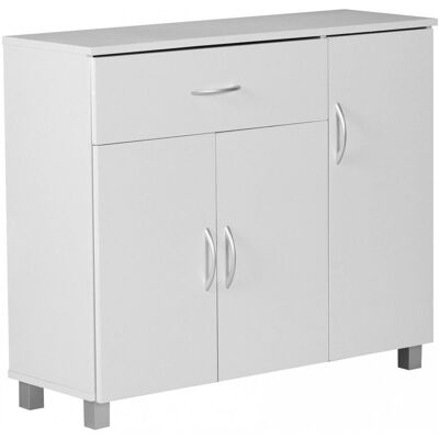 Fun Moebel Kommode Sideboard - AMIRA - Weiss 90 x 75 cm mit 3 Türen + 1 Schublade Fun Moebel Kommode Sideboard - AMIRA - Weiss 90 x 75 cm mit 3 Türen + 1 Schublade