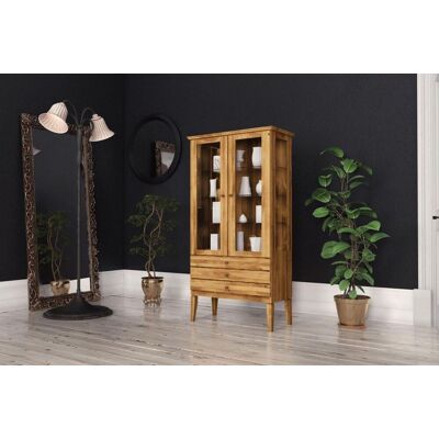 Fun Möbel Vitrine Kommode LENNES Eiche massiv 94x180x45 cm Fun Möbel Vitrine Kommode LENNES Eiche massiv 94x180x45 cm