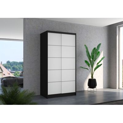 Fun Möbel Schiebetürenschrank Schrank Nr.130 in Schwarz- Weiß matt 100x200x58 cm Fun Möbel Schiebetürenschrank Schrank Nr.130 in Schwarz- Weiß matt 100x200x58 cm