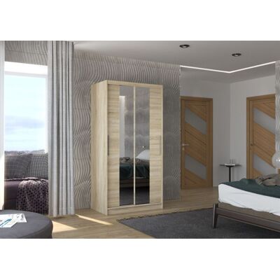 Fun Möbel Schiebetürenschrank Schrank Nr.105 in Sonoma matt 100x200x58 cm Fun Möbel Schiebetürenschrank Schrank Nr.105 in Sonoma matt 100x200x58 cm