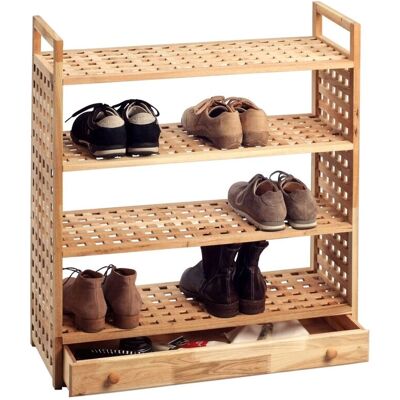Fun Moebel Schuhregal Schuhbank Regal - Luca - Walnuss Massiv 70 x 81 cm Fun Moebel Schuhregal Schuhbank Regal - Luca - Walnuss Massiv 70 x 81 cm