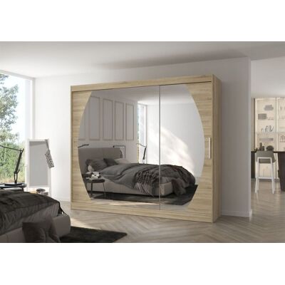 Fun Möbel Schiebetürenschrank Schrank Nr.520 in Sonoma Eiche- Spiegel 250x215x58 cm Fun Möbel Schiebetürenschrank Schrank Nr.520 in Sonoma Eiche- Spiegel 250x215x58 cm