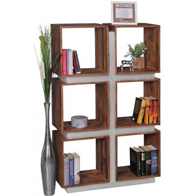 Fun Möbel Bücherregal Regal Raumteiler NUKA 85x30x135 cm Holz Sheesham Landhaus Fun Möbel Bücherregal Regal Raumteiler NUKA 85x30x135 cm Holz Sheesham Landhaus
