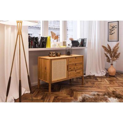 Fun Möbel Kommode Schrank SAGA Eiche massiv 97x84x46 cm Fun Möbel Kommode Schrank SAGA Eiche massiv 97x84x46 cm