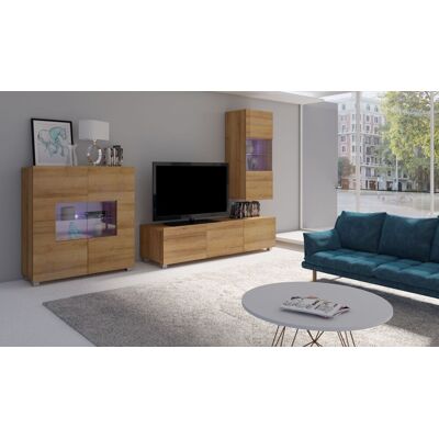 LABRI 7 - Sonoma Eiche matt - 250 cm - 3-tlg - Mediawand LABRI 7 - Sonoma Eiche matt - 250 cm - 3-tlg - Mediawand