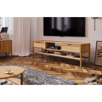 Fun Möbel Lowboard TV-Schrank SAGA Eiche massiv 204x64x46 cm Fun Möbel Lowboard TV-Schrank SAGA Eiche massiv 204x64x46 cm