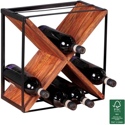 Fun Moebel Weinregal Flaschenregal 37 cm für 16 Flaschen Massiv-Holz Sheesham Fun Moebel Weinregal Flaschenregal 37 cm für 16 Flaschen Massiv-Holz Sheesham
