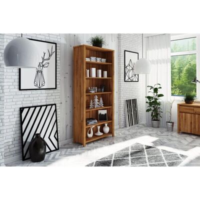 Fun Möbel Bücherregal Regal MAISON Eiche massiv 100x212x36 cm Fun Möbel Bücherregal Regal MAISON Eiche massiv 100x212x36 cm