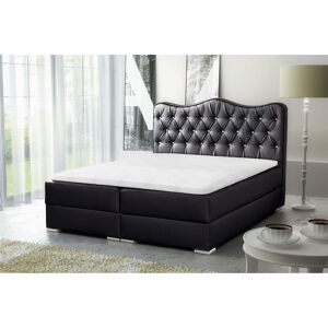 Fun Moebel Boxspringbett Schlafzimmerbett SULTAN Kunstleder Schwarz 140x200cm Fun Moebel Boxspringbett Schlafzimmerbett SULTAN Kunstleder Schwarz 140x200cm