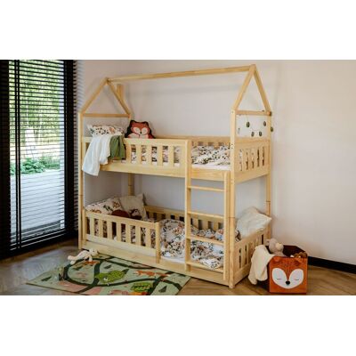 Fun Möbel OUTLET Hochbett Etagenbett Hausbett Kinderbett GRITT 200x90cm Kiefer Massiv N... Fun Möbel OUTLET Hochbett Etagenbett Hausbett Kinderbett GRITT 200x90cm Kiefer Massiv N...