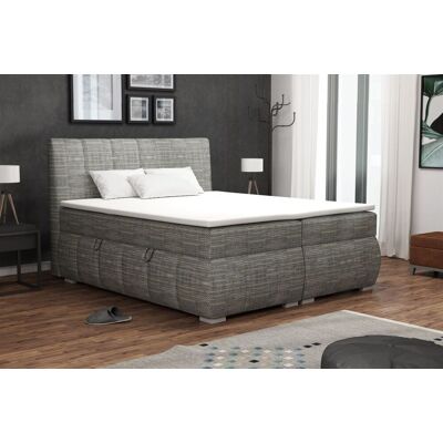 Fun Moebel OUTLET Boxspringbett Bett VINCENZA 100x200cm Stoff Bettkasten Seite Rechts Grau Fun Moebel OUTLET Boxspringbett Bett VINCENZA 100x200cm Stoff Bettkasten Seite Rechts Grau