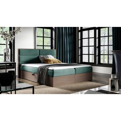 Fun Moebel - LAMBROS - 200x200cm - Dunkel Eiche - Boxspringbett Fun Moebel - LAMBROS - 200x200cm - Dunkel Eiche - Boxspringbett