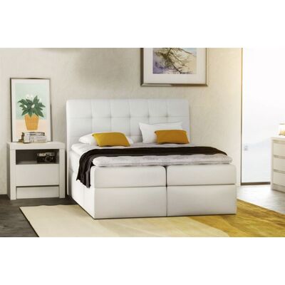 Fun Moebel - TURIN - Weiß - 140x200 cm - Box spring bed Fun Moebel - TURIN - Weiß - 140x200 cm - Box spring bed