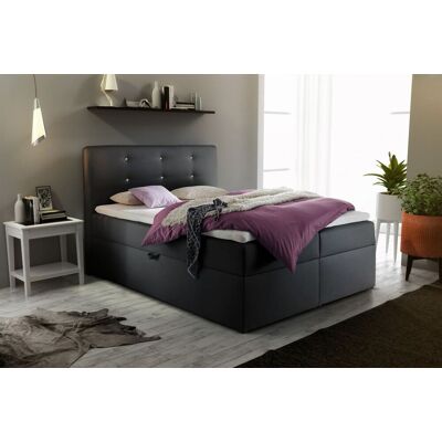 Fun Moebel MONZA Schwarz 140x200 Boxspringbett Fun Moebel MONZA Schwarz 140x200 Boxspringbett