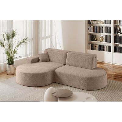 Fun Möbel Ecksofa Schlafsofa Sofa VENEDIG Stoff Arena Sand Ottomane Links Fun Möbel Ecksofa Schlafsofa Sofa VENEDIG Stoff Arena Sand Ottomane Links