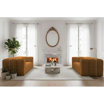 Fun Möbel Sofaset Designersofa SOLVIE 2-2 in Stoff Moly Orange Fun Möbel Sofaset Designersofa SOLVIE 2-2 in Stoff Moly Orange