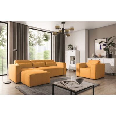Fun Möbel Ecksofa Schlafsofa inkl. Sessel WALDO Stoff Brooklyn Mostaza Ottomane Links Fun Möbel Ecksofa Schlafsofa inkl. Sessel WALDO Stoff Brooklyn Mostaza Ottomane Links