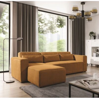 Fun Möbel Ecksofa Schlafsofa WALDO Stoff Poso Senfgelb Ottomane Links Fun Möbel Ecksofa Schlafsofa WALDO Stoff Poso Senfgelb Ottomane Links