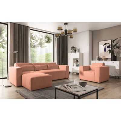 Fun Möbel Ecksofa Schlafsofa inkl. Sessel WALDO Stoff Brooklyn Coral Ottomane Links Fun Möbel Ecksofa Schlafsofa inkl. Sessel WALDO Stoff Brooklyn Coral Ottomane Links
