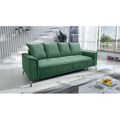 Fun Möbel Schlafsofa Sofa 3-Sitzer FLORENCE Stoff Bubble Flaschengrün Fun Möbel Schlafsofa Sofa 3-Sitzer FLORENCE Stoff Bubble Flaschengrün