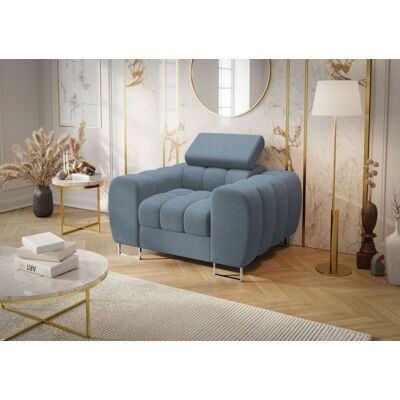 Fun Moebel Sessel Designersessel BASTIEN in Stoff Aragon Blau Fun Moebel Sessel Designersessel BASTIEN in Stoff Aragon Blau