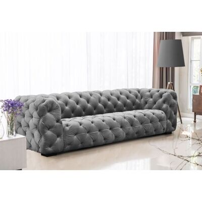 Fun Moebel Sofa Designersofa NATALIE 4-Sitzer in Stoff Riviera Steel Fun Moebel Sofa Designersofa NATALIE 4-Sitzer in Stoff Riviera Steel