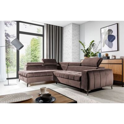 Fun Moebel - AGNESA - Stoff Salvador - Braun - Sofa Fun Moebel - AGNESA - Stoff Salvador - Braun - Sofa