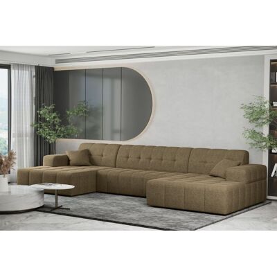 Fun Möbel Wohnlandschaft Sofa U-Form NANCY in Stoff Neve Hellbraun Fun Möbel Wohnlandschaft Sofa U-Form NANCY in Stoff Neve Hellbraun