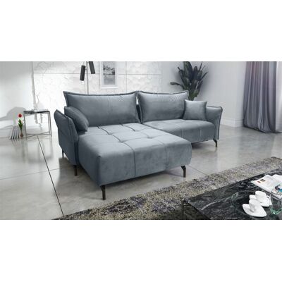 Fun Möbel Ecksofa Schlafsofa Sofa VICTORIA Stoff Element Grau Ottomane Links Fun Möbel Ecksofa Schlafsofa Sofa VICTORIA Stoff Element Grau Ottomane Links