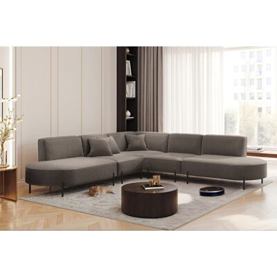 Fun Moebel Ecksofa Designersofa VALENCIA Stoff Quelle Braun Universal Fun Moebel Ecksofa Designersofa VALENCIA Stoff Quelle Braun Universal