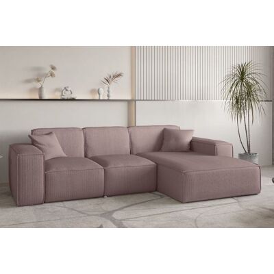 Fun Möbel Ecksofa Designersofa CELES PREMIUM in Stoff Scala Lavendel Ottomane Rechts Fun Möbel Ecksofa Designersofa CELES PREMIUM in Stoff Scala Lavendel Ottomane Rechts