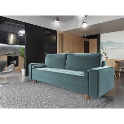 Fun Moebel Sofa 3-Sitzer BELANO mit Schlaffunktion Mintgrün Fun Moebel Sofa 3-Sitzer BELANO mit Schlaffunktion Mintgrün