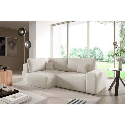 Fun Möbel Ecksofa Schlafsofa Sofa ARONA in Stoff Centaur Creme Ottomane Links Fun Möbel Ecksofa Schlafsofa Sofa ARONA in Stoff Centaur Creme Ottomane Links