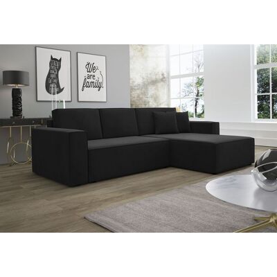 Fun Moebel Ecksofa Schlafsofa Sofa CONOR PREMIUM Stoff Kronos Anthrazit Ottomane Rechts Fun Moebel Ecksofa Schlafsofa Sofa CONOR PREMIUM Stoff Kronos Anthrazit Ottomane Rechts