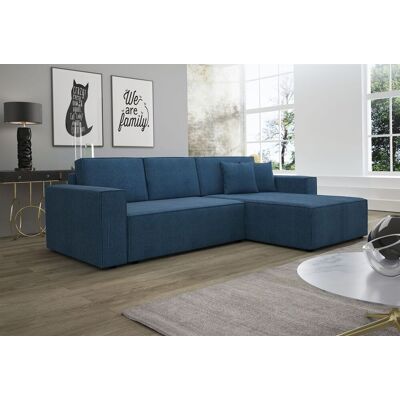 Fun Moebel Ecksofa Schlafsofa Sofa CONOR PREMIUM Stoff Poso Marineblau Ottomane Rechts Fun Moebel Ecksofa Schlafsofa Sofa CONOR PREMIUM Stoff Poso Marineblau Ottomane Rechts