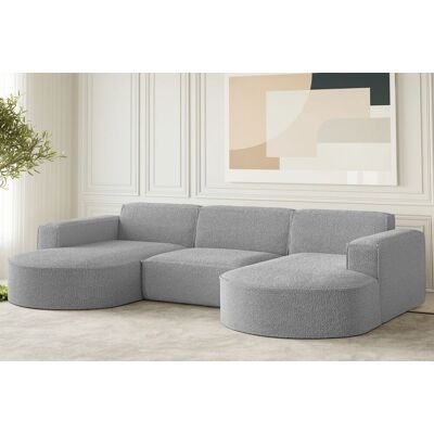 Fun Möbel Wohnlandschaft U-Form Sofa PALMA in Stoff Ascot Taupe Fun Möbel Wohnlandschaft U-Form Sofa PALMA in Stoff Ascot Taupe