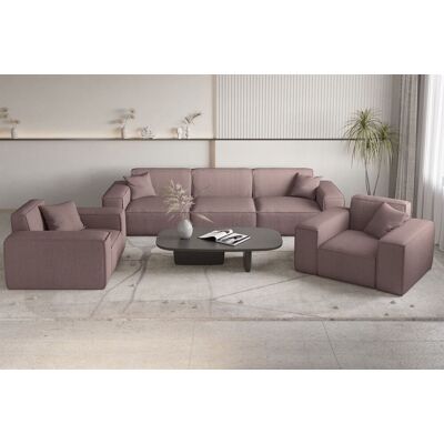 Fun Möbel Sofaset Designersofa CELES PREMIUM 3-1-1 in Stoff Scala Lavendel Fun Möbel Sofaset Designersofa CELES PREMIUM 3-1-1 in Stoff Scala Lavendel