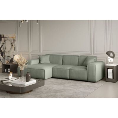 Fun Moebel CELES - Olivgrün - Ottomane Links - Stoff Scala - Sofa Fun Moebel CELES - Olivgrün - Ottomane Links - Stoff Scala - Sofa