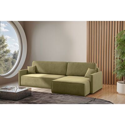 Fun Moebel Ecksofa Schlafsofa Sofa LOUIS Stoff Salvador Grün Ottomane Rechts Fun Moebel Ecksofa Schlafsofa Sofa LOUIS Stoff Salvador Grün Ottomane Rechts