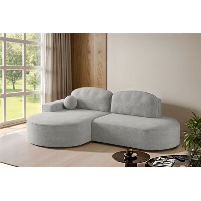 Fun Möbel Ecksofa Schlafsofa Sofa GIRONA Stoff Arena Grau Ottomane Links Fun Möbel Ecksofa Schlafsofa Sofa GIRONA Stoff Arena Grau Ottomane Links