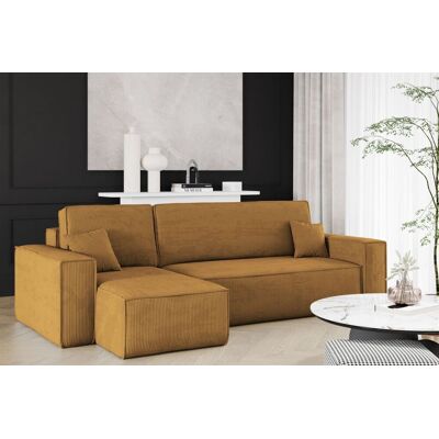 Fun Möbel Ecksofa Schlafsofa Sofa MARIS Stoff Poso Senf Ottomane Links Fun Möbel Ecksofa Schlafsofa Sofa MARIS Stoff Poso Senf Ottomane Links