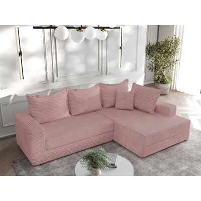 Fun Möbel Ecksofa Couchgarnitur Sofa OSKAR in Stoff Tilia Altrosa Ottomane Rechts Fun Möbel Ecksofa Couchgarnitur Sofa OSKAR in Stoff Tilia Altrosa Ottomane Rechts