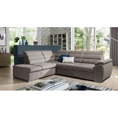 Fun Möbel Ecksofa Schlafsofa Sofa PASCARA in Stoff Esito Sand Ottomane Links Fun Möbel Ecksofa Schlafsofa Sofa PASCARA in Stoff Esito Sand Ottomane Links