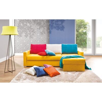 Fun Moebel Ecksofa Schlafsofa AMELIE Gelb Ottomane Rechts Fun Moebel Ecksofa Schlafsofa AMELIE Gelb Ottomane Rechts